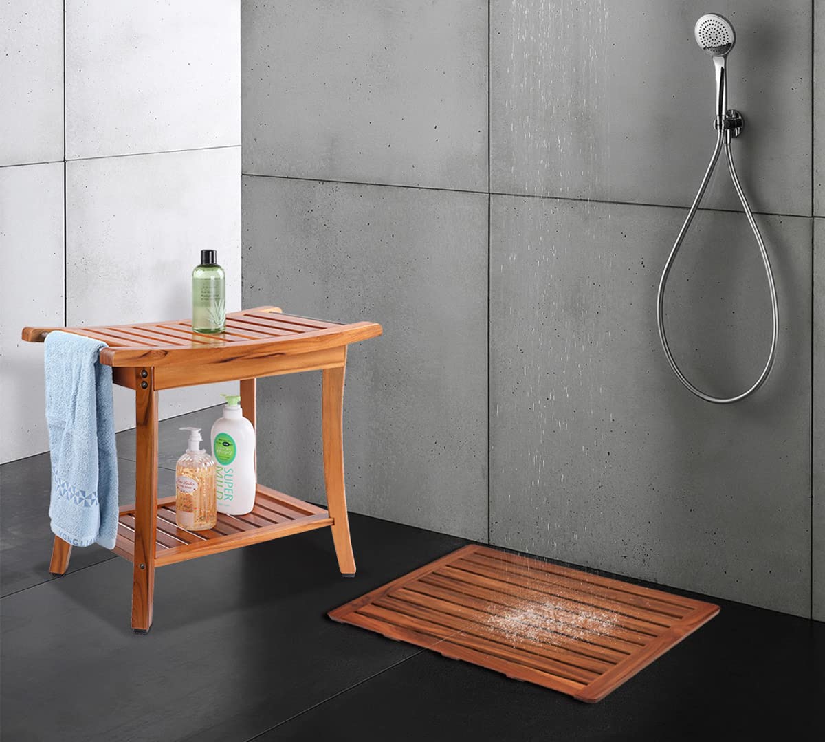 Utoplike Teak Bath Mat