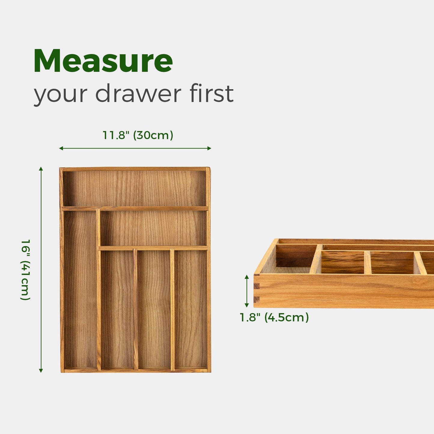 Utoplike Teak Cutlery Tray