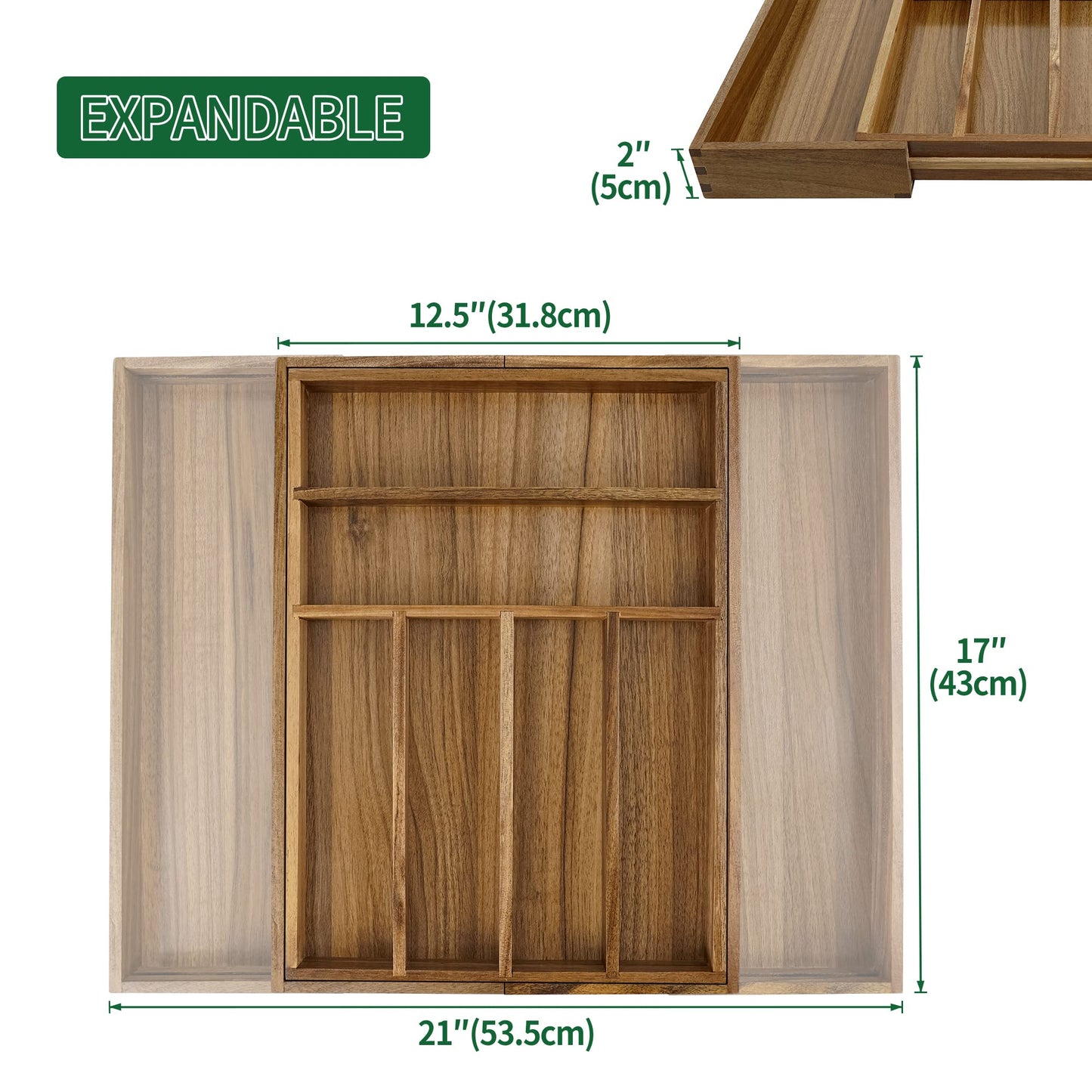 Utoplike Acacia Cutlery Tray New