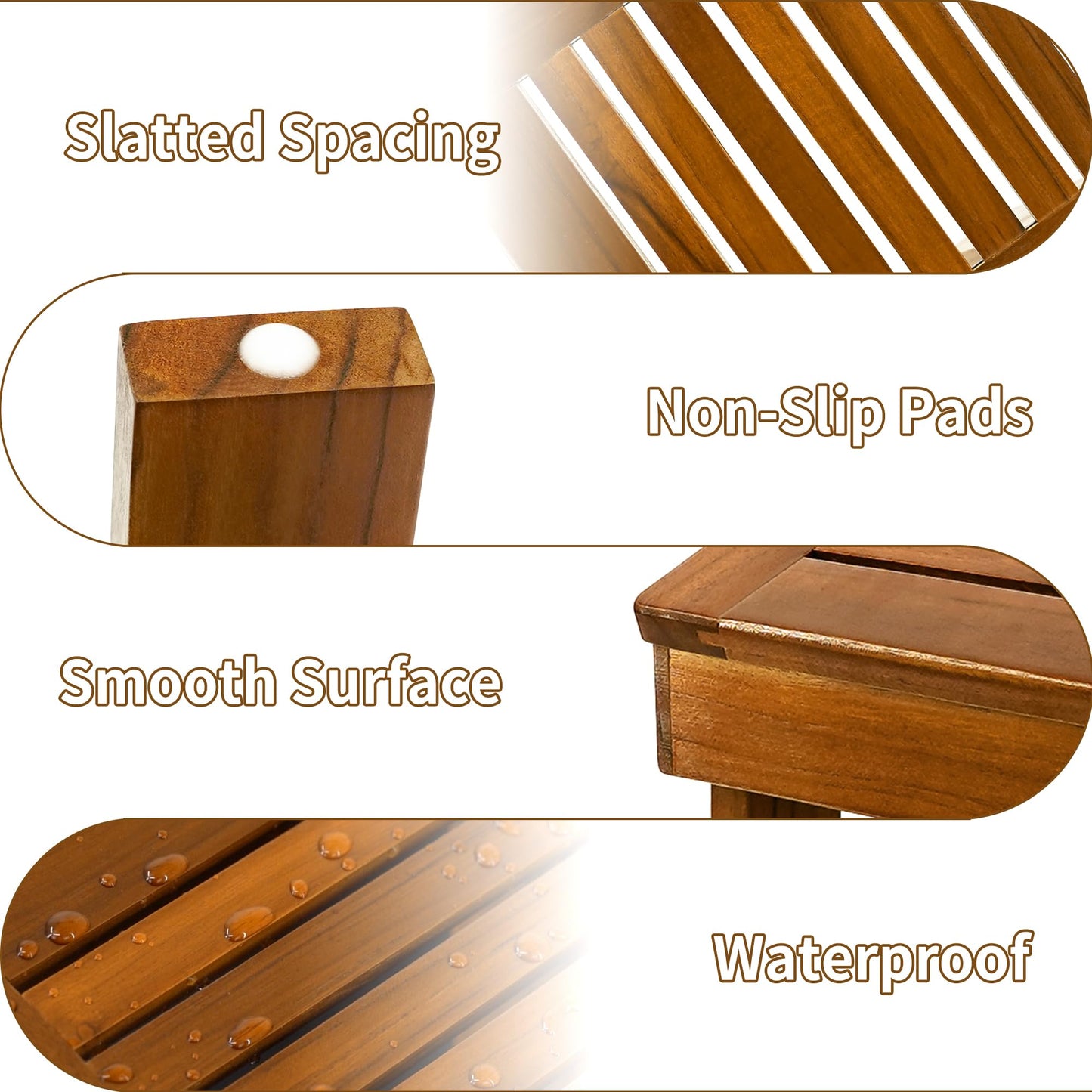 Utoplike Teak Shaving Stool