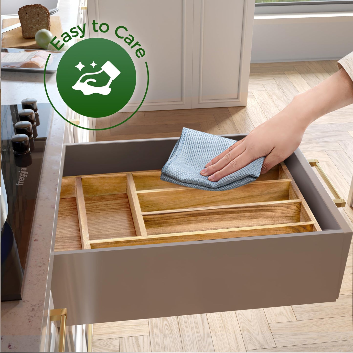 Utoplike Teak Cutlery Tray