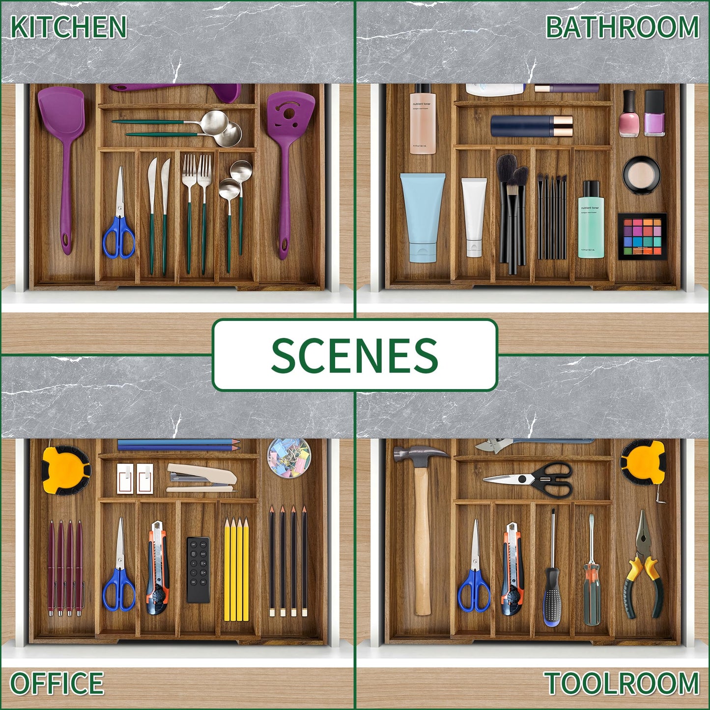 Utoplike Acacia Cutlery Tray New